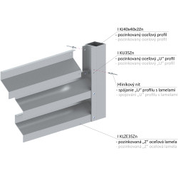 Poškodený Z-profil-lamela L-4000mm, 23x40x20x1,5mm s vystuženou hranou 10mm, zinkovaný plech, cena za kus Poškodený Z-profil-lamela L-4000mm, 23x40x20x1,5mm s vystuženou hranou 10mm, zinkovaný plech, cena za kus